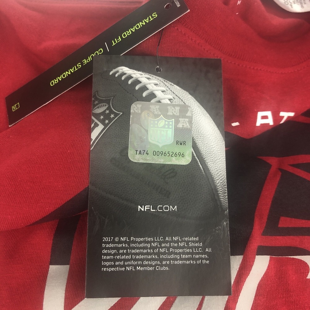 Nike NFL Atlanta Falcons Men's T Shirt Red Graphic Short Sleeve Size Medium - Picture 4 of 11